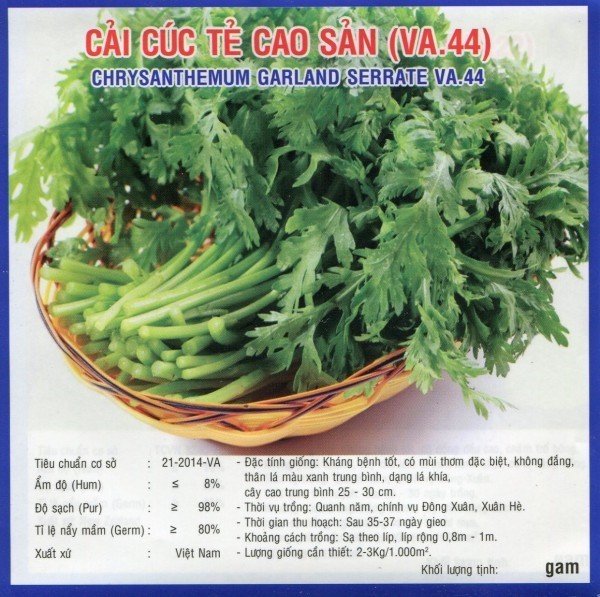 HẠT GIỐNG CẢI CÚC TẺ CAO SẢN